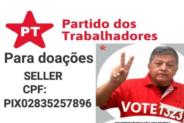 Boa tarde, aqui está nossa conta para doações para nossa campanha, precisamos de deputados comprometidos com o presidente Lula